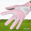 Guanti sportivi Marca Golf Per donna lady grils 4 colori giallo rosso blu rosa PU pelle tessuto antiscivolo design sport professionali 221102