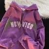 Vestes pour femmes Y2K Streetwear Femmes Rétro Lettre Imprimer Sweat À Capuche Zippé Harajuku Surdimensionné Hip-Hop Hommes Grunge À Capuche Gothique Vêtements