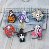 Broszki koszmar przed świąt świąteczne odznaki Halloween Enamel Pin Pins Lapel Pins na plecaku Akcesoria na prezent biżuterii