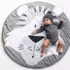 Battaniye kundaklama oyun mat oyuncaklar karikatür hayvan bebek doğumlu bebek sürünme battaniye pamuklu yuvarlak kat halı halı çocuklar için oda kreş dekor 221103