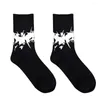 Men's Socks Men Fashion Crew Spark Black White Cool Panda Broken Thorn Brand Harajuku Street Women's Cotton