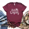 And So Adventure Begins Feather Tops Women Hipster Funny T-shirt Lady Yong Girl 6