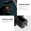 Double prise de chargeur de voiture USB PD 20W Type C Charge rapide QC3.0 étanche avec interrupteur voltmètre adaptateur de Charge rapide