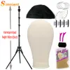 Wig Stand Training Mannequin Head Canvas Block Display Styling Manikin Tripod Get T Pins Install Kit 2211033469641