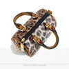 Kvinnor axel crossbody tygväskor lyxiga pvc leopard handväska modedesigner flicka shopping väska kuddväskor handväskor hbp