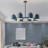 Lustres Moderne Salon Plafond Lustre Chambre Lampe Étude LED Cuisine En Fer Forgé Macaron Éclairage