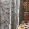 Gordijn High-Precision Phoenix Tail Embossed Jacquard Curtains for Living Room Slaapkamer Licht Luxe Europees Home Decor Drapes Custom #4
