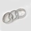 Классическое из нержавеющей стали гладкое серебряное кольцо с твердым цветом ювелирные украшения для мужчин женские подарки