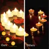 Candles 24Pcs Flameless Led Candle For Home Christmas Party Wedding Decoration Heart-shaped Electronic Battery-Power Tealight 221102