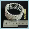 Bangle Bangle Venda Quente 5 Linhas Strass Espiral Pseira Preciosa de Cristal Stretchy Bracelet