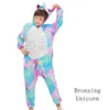 Kledingsets Unicorn onesies Kids Winter Girls Boys Sleepwear Pyjamas Stitch Tiger Lion Animal Children 221103
