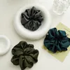 Silk Satin Large Hair Scrunchies Elastic Rubber Hairband Women Girls Solid pannband Hastjärnshållare Hårbindningar Tillbehör