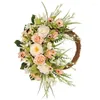 Fiori decorativi Rose Cherry Blossom Wreath Wall Hanging Decorazione della porta di casa