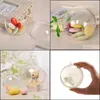 Party Decoration Party Decoration 10Pcs/Lot Open Plastic Clear Ornament Round Bauble Decorations Xmas Supplies Christmas Tress Ball Dhpvy