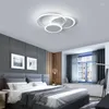 Kroonluchters Modern Led kroonluchter met afstandsbediening voor eetkamer slaapkamer keuken ronde acryl hangende plafondlamp interieur verlichting