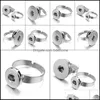 Cluster Rings Cluster Rings Jewelry 12Mm 18Mm Snap Button Adjustable Ring Snaps Buttons For Women Drop Delivery 2021 Dhnup 2022 Otep5