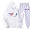 Tuta TRAPSTAR Brand Printed Sportswear Uomo colori Warm Two Pieces Set Loose Felpa con cappuccio Pantaloni da jogging Y2211