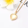 Kedjor Plain Heart Engravable Memorial Cremation Ashes Urn Necklace Chain Pendant Keepaske Cremains Holder Locket Jewelry Gold