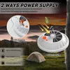 Lanterna da campeggio solare LED Torcia ricaricabile USB portatile Luci impermeabili con Power Bank di emergenza remota per interruzioni di corrente in caso di uragani Interni ed esterni