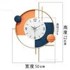 Horloges murales Métal moderne en fer forgé horloge décorative pour meubles de salon entrée ménage créative silencieuse