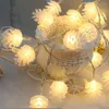 Strängar chirstmas pinecone led sträng ljus 10LED 20LED Fairy Lights Holiday Year Christmas Wedding Decor Batteri