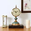 Table Clocks 6inch American Clock Seat Living Room Large European Luxury Retro Mute Bedroom Creative Desktop Decoration Holder