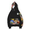 Bapestar Hoodie Mens Hoodies Bapessta Tasarım Kırmızı Sarı Mavi Ekleme Poleece Sweater Plus Boyut 3xl Fermuar Aşıklar Te Sweatshirts Tasarımcı Bapestar Gömlek 987