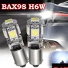 Ampoules de voiture 4pcs Bax9S H6W 5Smd voiture LED lumière latérale BB queue Parking intérieur lumières BBS 6000K Canbus erreur 12V livraison directe 2022 Mobil Dhfmv