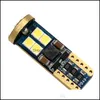 مصابيح السيارة 10x جودة عالية T10 Canbus 12SMD 3030 LED أبيض جانب السيارة ضوء BB خطأ W5W 194 168 تسليم إسقاط التصميم 2022 MOBIL DHTUQ