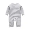 Nyfödd designer baby flicka pojke bomull romper 0-2y rompers toddle baby bodysuit kläder barn jumpsuit