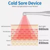 Dispositivi per la cura del viso Terapia a luce rossa per mal di freddo e mal di ulcera 660nm 850nm Dispositivo per terapia della luce a LED a infrarossi vicini per alleviare il dolore Bacchetta per la cura della pelle 221104