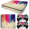 Console -decoraties voor PS4 Slim en 2 controllers huidsticker geometrie ontwerp verwijderbare hoes pvc vinyl 221104