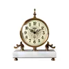 Horloges de table STYLE EUROPÉEN HORLOGE VINTAGE LUXE SILENCIEUX CRÉATIF BUREAU ALARME SALON RELOGIO DE MESA HOME DECOR DA60ZZ