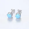 Gloednieuwe kleine prachtige opal S925 Silver Stud oorringen vrouwen sieraden Koreaans mode temperament dame feest veelzijdige oorbellen accessoires cadeau