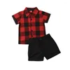 Kledingsets Baby Boy Kids Wedding Formele herenpak Controleert Tops Shorts Kleding