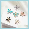 Charms Dragonfly Floating Charm Fit Lockets FC0335 10st/Lot Drop Delivery 2022 Smyckesfyndkomponenter DHPYD