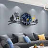 Wanduhren MEISD Stanzfreie Spiegelaufkleber 3D Getrennte Große Uhr Quarz DIY Uhr Selbstklebende Horloge