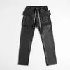 Jeans da uomo IEFB Uomo 2022 di alta qualità New Black Waxing Coated Denim Locomotiva elastica S-XL Pantaloni Casual Pantaloni dritti Ins Trend Cool T221102