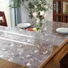 カーペットソフトガラステーブルマット1mm PVC透明なテーブルクロス防水長方形のカバーパッドキッチンオイルプルーフ
