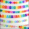 Party Decoratie Party Decoratie Colorf Paper Garland Happy Birthday Decorations Banner Vlag Wedding Hang Pennants Decor Supplies F DHIYB
