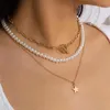 Hanger kettingen lacteo klassieke meerlagige sterrenketting voor vrouwen sieraden kralen choker sleutelbeen nek ketting meisje dame feestaccessoires