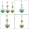 Other Green Navel Piercing Belly Button Ring Industrial Percing Drop Delivery 2022 Jewelry Body Dhl7K