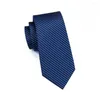 Bow Ties Classic Blue Stripeed Tie Hanky ​​Mankiety Sets Mens Silk Set na imprezę Business Wedding Men Gravatas Sn-404