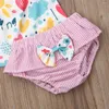 Ensembles de vêtements 2022 Emmababy Born Kid Baby Girl Floral T-shirt sans manches Robe Short Briefs Outfit Vêtements d'été 0-24M