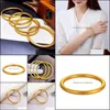 Bracelet Bracelet Mode Vintage Couleur Or Bracelets Titane Acier Bracelets Pour Femmes Bijoux De Luxe 2022 Tendance Rond Simple Styleban Dh7Kz