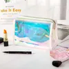 TPU Laser Magic Color Bag cosmético Saco de maquiagem à prova d'água Bolsa de higieness Bolsa de saco de batom de batom Sacos de armazenamento