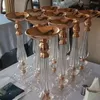 Mariages Décor Cristal vases table centre de table supports de fleurs vase de mariage or acrylique centres de table pour la décoration de mariage make516