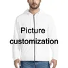 Men's Hoodies Nopersonality Winter Leisure Thickened Male Jacket Print Electronic Component Zipper Coat Outdoor Boy Warm Hooded Sweater