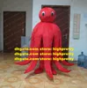 Red Octopus Devilffish Octopoda Octopi Mascot Costume Mascotte com cabeça de corpo grande grande traje adulto nº 33