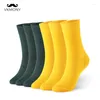 Men's Socks Men Bamboo Fiber Spring Summer Thin Shiny Solid Color Sock 6pairs/lot UK SIZE 7-11 EUR 40-46 1009 VKMONY